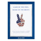 Alilang USA Flag Peace Sign Red White Blue Brooch Pin with Patriotic Gift Message Card & Envelope Jewelry Gifts