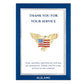 Alilang Golden Tone Bald Eagle American Flag Brooch Pin with Patriotic Gift Message Card & Envelope Jewelry Gifts