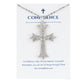 Alilang Silver Tone Clear Crystal Rhinestone Cross Patonce Pendant Necklace with Religious Gift Message Card & Envelope Christian Jewelry Gifts