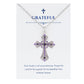 Alilang Purple Lavender Rhinestone Celtic Cross Pendant Necklace with Religious Gift Message Card & Envelope Christian Jewelry Gifts