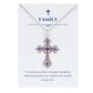 Alilang Purple Lavender Rhinestone Celtic Cross Pendant Necklace with Religious Gift Message Card & Envelope Christian Jewelry Gifts