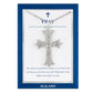 Alilang Silver Tone Clear Crystal Rhinestone Cross Patonce Pendant Necklace with Religious Gift Message Card & Envelope Christian Jewelry Gifts