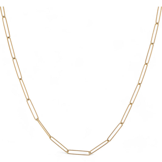 Alilang Women's Minimalist Gold Tone Paperclip Chain Necklace Simple Modern Design