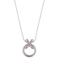 Alilang Two-Tone Circle and Cross Pendant Necklace with Snake Chain