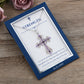 Alilang Purple Lavender Rhinestone Celtic Cross Pendant Necklace with Religious Gift Message Card & Envelope Christian Jewelry Gifts