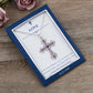 Alilang Purple Lavender Rhinestone Celtic Cross Pendant Necklace with Religious Gift Message Card & Envelope Christian Jewelry Gifts