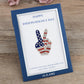 Alilang USA Flag Peace Sign Red White Blue Brooch Pin with Patriotic Gift Message Card & Envelope Jewelry Gifts