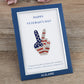 Alilang USA Flag Peace Sign Red White Blue Brooch Pin with Patriotic Gift Message Card & Envelope Jewelry Gifts