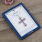 Alilang Purple Lavender Rhinestone Celtic Cross Pendant Necklace with Religious Gift Message Card & Envelope Christian Jewelry Gifts