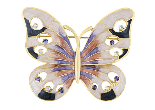 Elements Opalescent Swirl Colors Vibrant Butterfly Pin Brooch