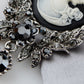 Alilang Vintage Inspired Crystal Rhinestone Victorian Lady Cameo Brooch Pin Maiden Flower Pendant