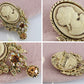 Alilang Vintage Inspired Crystal Rhinestone Victorian Lady Cameo Brooch Pin Maiden Flower Pendant