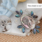 Alilang Vintage Inspired Abalone Shell Clear Crystal Rhinestone Lady Cameo Brooch Pin Maiden Flower Pendant