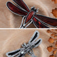 Alilang Natural Abalone Shell Silver Tone Alloy Dragonfly Insect Versatile Fashion Brooch Pin