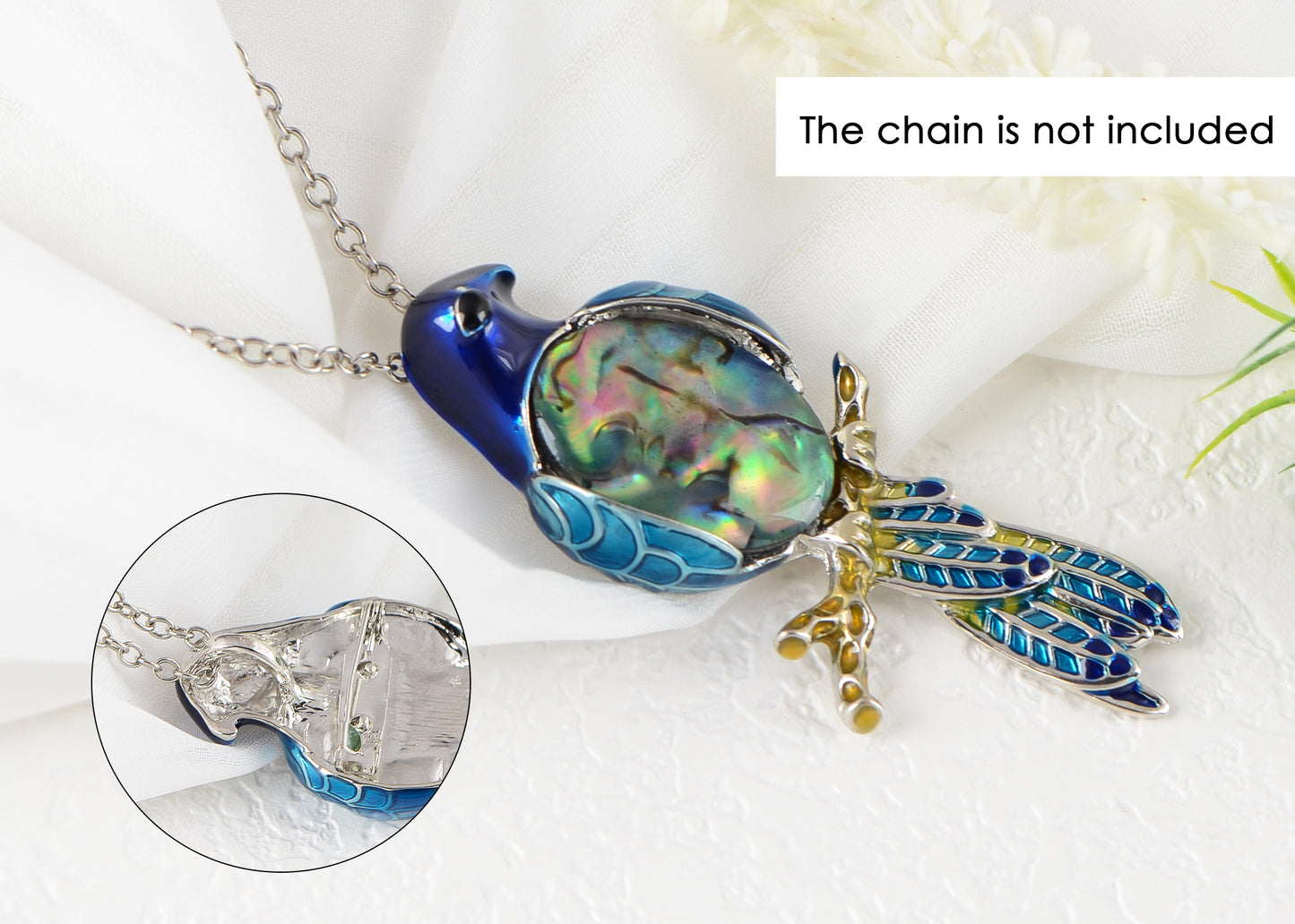 Alilang Multicolored Enamel Large Stones Bird Animal Brooch Pin Pendant Custom Jewelry Gifts for Women Teen Girls