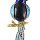 Alilang Multicolored Enamel Large Stones Bird Animal Brooch Pin Pendant Custom Jewelry Gifts for Women Teen Girls
