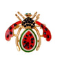 Alilang Elegant Crystal Rhinestone Fruit and Bee Brooch - Fashionable Gold Plated Fruit Insect Lapel Pins for Dresses and Accessories