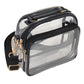 Anna-Kaci Trendy Clear Transparent Women's Shoulder Bag with Iridescent Trim