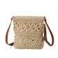 Anna-Kaci Women's Bohemian Crochet Shoulder Bag with Leather Straps