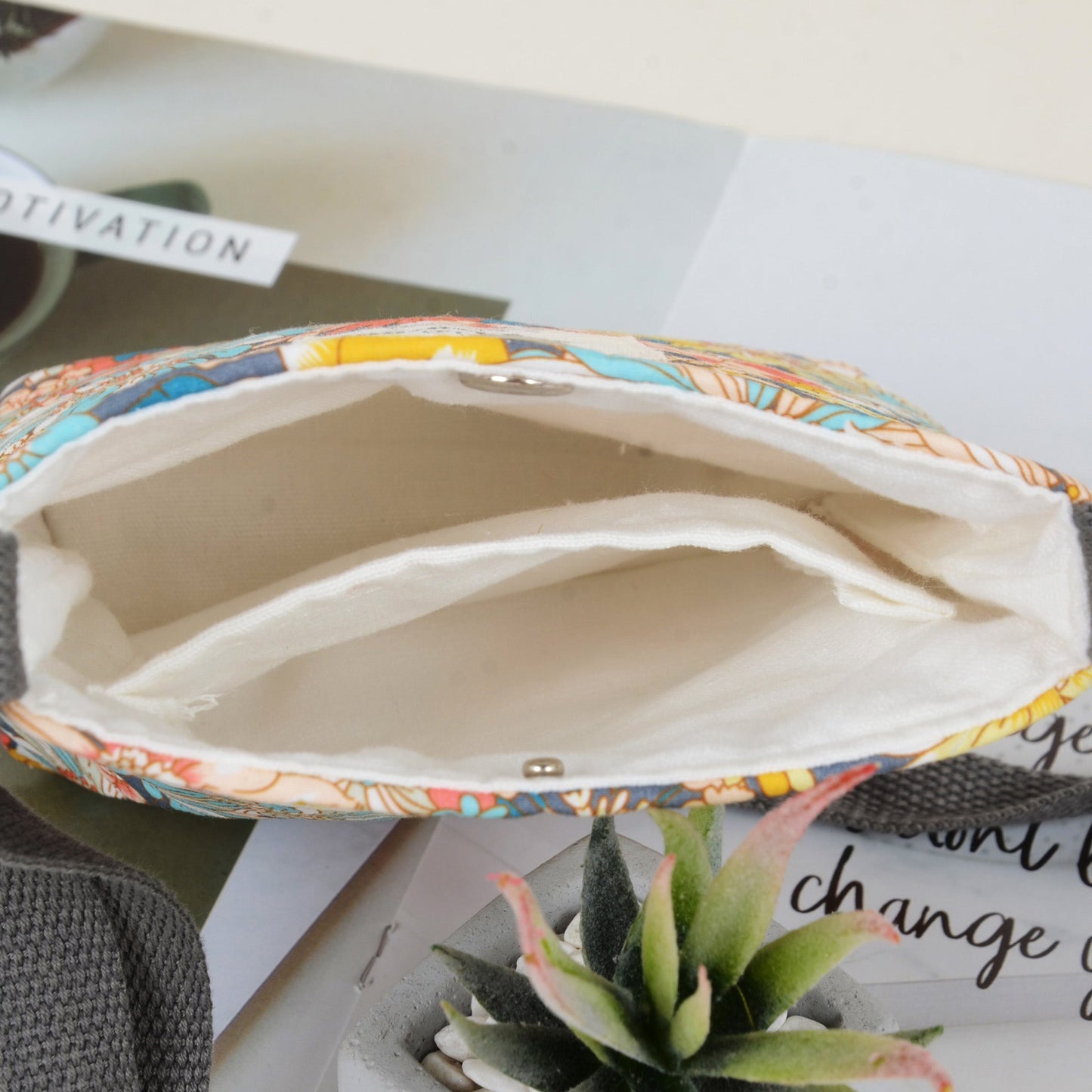 Anna-Kaci Women's Floral Canvas Crossbody Bag-Colorful Artistic Shoulder Purse