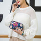 Anna-Kaci Women¡¯s Floral Print Multi-Zip Nylon Wristlet Handbag