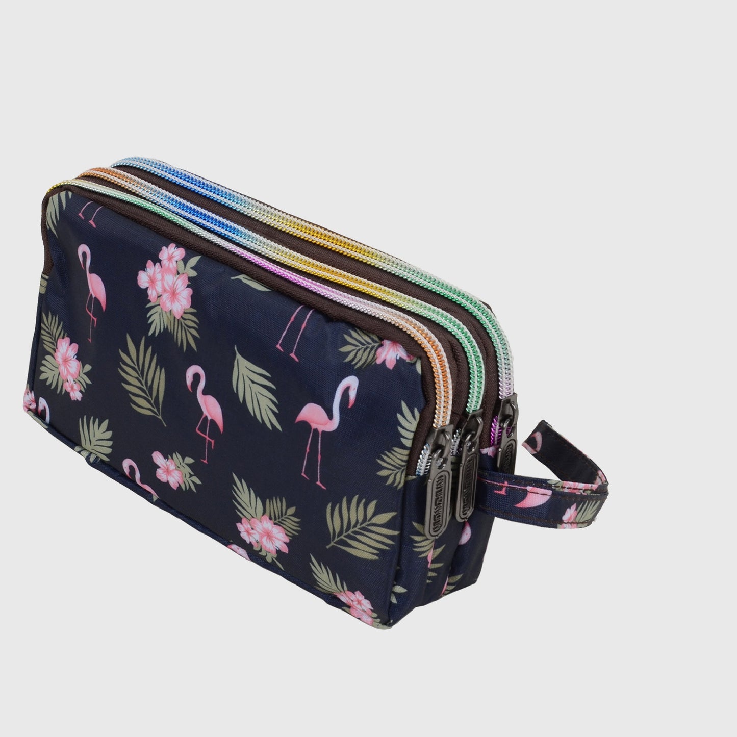 Anna-Kaci Women¡¯s Floral Print Multi-Zip Nylon Wristlet Handbag