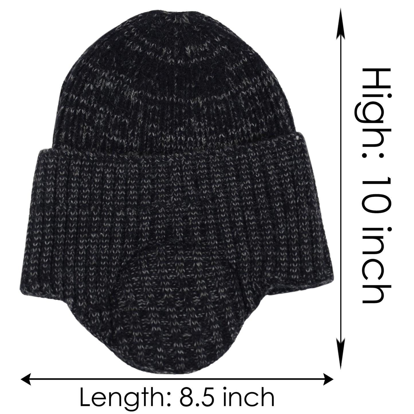 Alilang Warm Winter Knitted Beanie Hat with Earflap Daily Headwear Ski Mask for Men Women