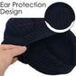 Alilang Warm Winter Knitted Beanie Hat with Earflap Daily Headwear Ski Mask for Men Women