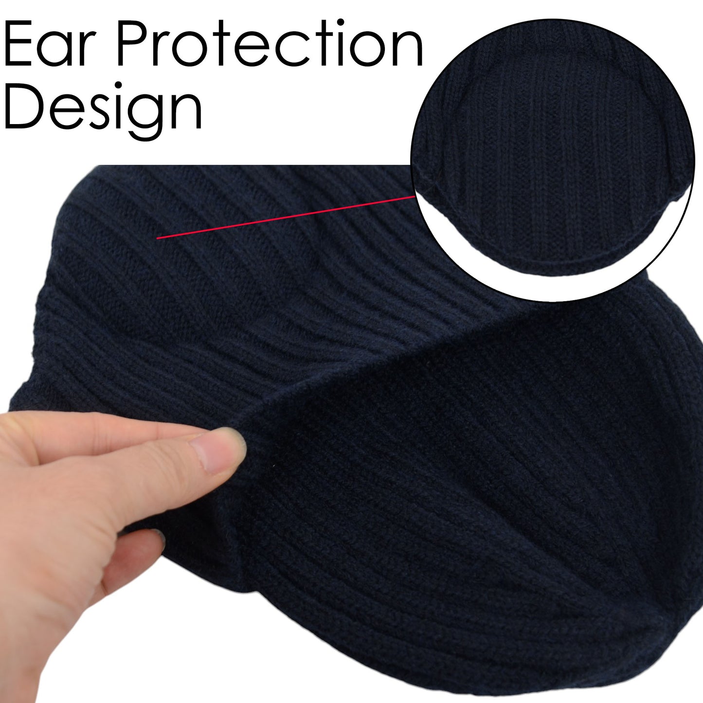 Alilang Warm Winter Knitted Beanie Hat with Earflap Daily Headwear Ski Mask for Men Women