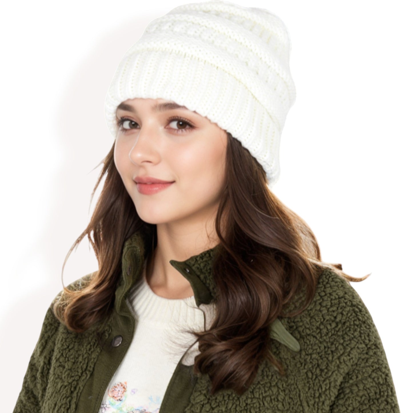 Anna-Kaci Women's Satin-Lined Knit Beanie for Hair Protection and Moisture Retention in a Cozy Slouch Design