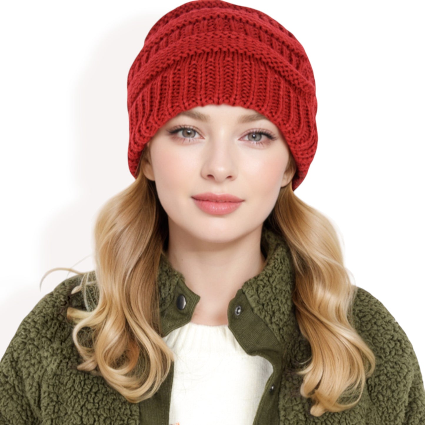 Anna-Kaci Women's Satin-Lined Knit Beanie for Hair Protection and Moisture Retention in a Cozy Slouch Design