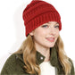Anna-Kaci Women's Satin-Lined Knit Beanie for Hair Protection and Moisture Retention in a Cozy Slouch Design