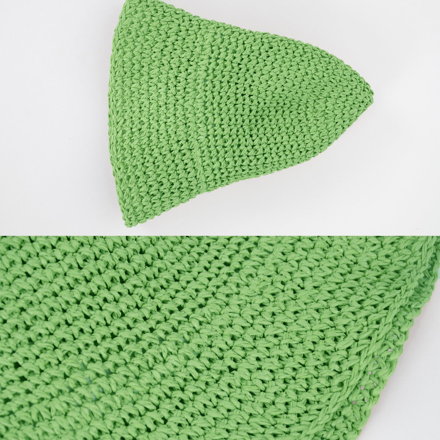 Crochet Raffia Bucket Hat Lightweight Foldable Wide Brim Sun Hat for Stylish Summer Protection