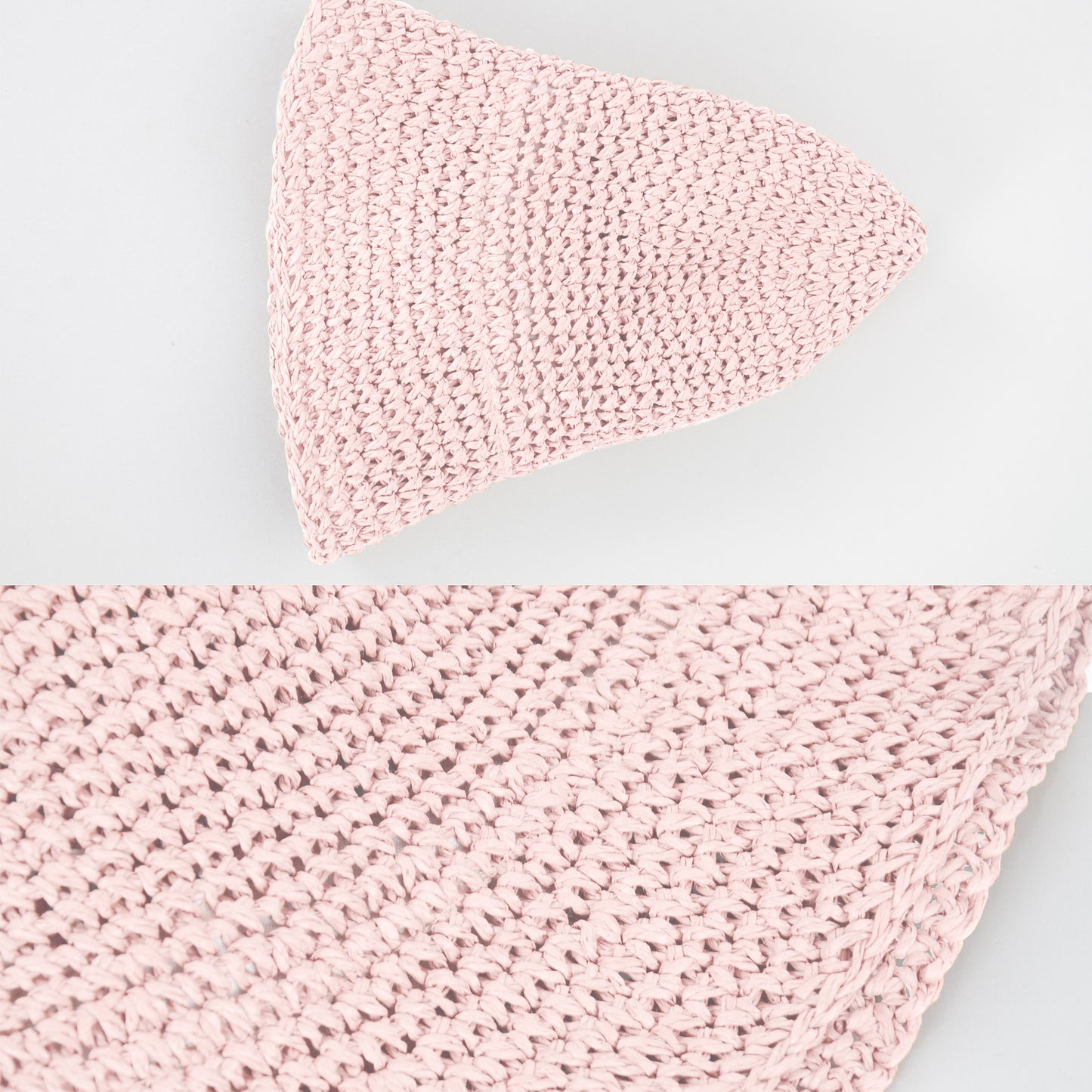 Crochet Raffia Bucket Hat Lightweight Foldable Wide Brim Sun Hat for Stylish Summer Protection