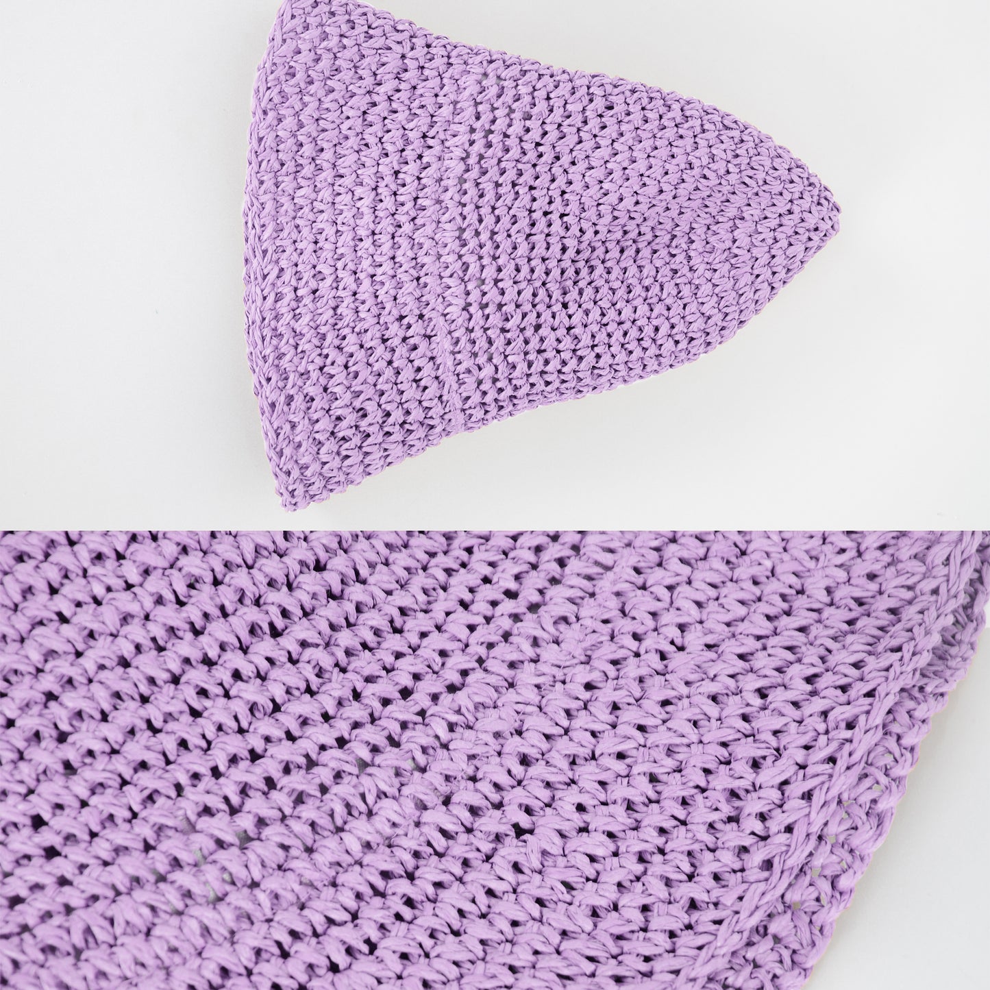 Crochet Raffia Bucket Hat Lightweight Foldable Wide Brim Sun Hat for Stylish Summer Protection