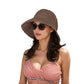Crochet Raffia Sun Hat with Wide Brim and Bow Detail Foldable Summer Beach Hat for Stylish Sun Protection