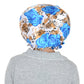 Anna-Kaci Satin Lined Print Bonnet Large Ruffled Edge Adjustable Sleep Cap for Natural Hair Protection