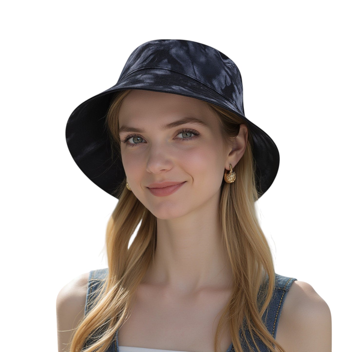 Anna-Kaci Summer Fisherman Hat Outdoor Travel Tie Dye Bucket Hat with Wide Brim Casual Sun Protection