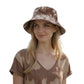 Anna-Kaci Summer Fisherman Hat Outdoor Travel Tie Dye Bucket Hat with Wide Brim Casual Sun Protection
