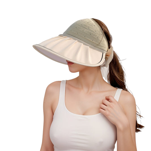Anna-Kaci Extra Wide Brim Sun Visor Hat for Women Adjustable UV Protection Bow Detail Breathable Summer Beach Hat