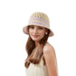 Anna-Kaci Crochet Knit Bucket Hat with Openwork Floral Pattern and Rolled Brim for Lightweight Summer Style
