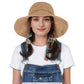 Anna-Kaci Woven Floppy Sun Hat with Rounded Crown and Decorative Bow Detail for Elegant Summer Shade and Vacation Style