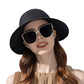 Anna-Kaci Roll Up Wide Brim Visor Sun Hat with Ponytail Hole and UV Protection Lightweight Packable Foldable Summer Cap