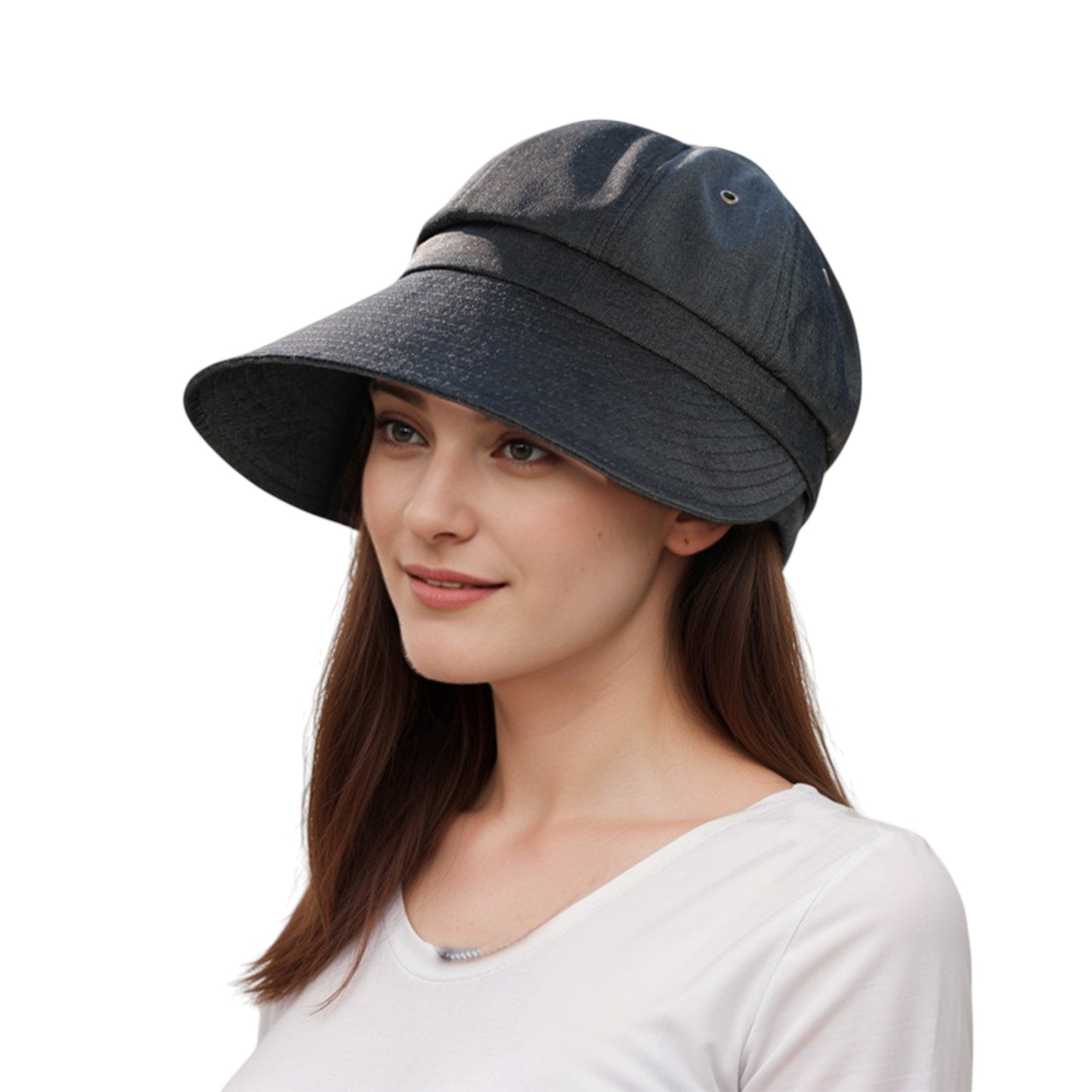 Anna-Kaci Womens Wide Brim Baseball Cap Bundle with UV Protection Ponytail Hole and Ventilated Eyelets Casual Outdoor Style