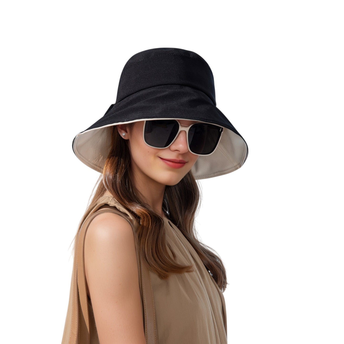 Anna-Kaci Wide Brim Bucket Hat Back Bow Detail for Sun Protection and Stylish Summer Looks