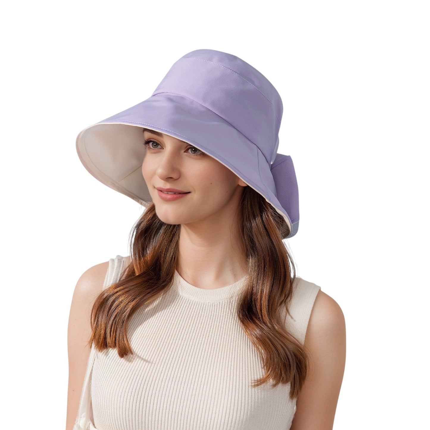 Anna-Kaci Wide Brim Bucket Hat Back Bow Detail for Sun Protection and Stylish Summer Looks