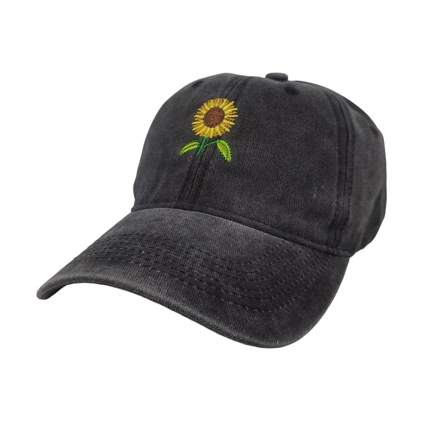 Anna-Kaci Women's Baseball Cap with Sunflower Embroidery