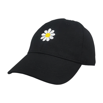 Anna-Kaci Women's Baseball Cap Stylish Solid Color with Daisy Embroidery