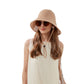 Anna-Kaci Crochet Bucket Hat with Adjustable Chin Strap and Back Button Eyelet Panel for Sun Protection