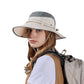 Anna-Kaci Wide Brim Outdoor Hat with Mesh Ventilation Snap-Up Sides and Chin Strap for Hiking, Beach, Travel, and Sun Protection